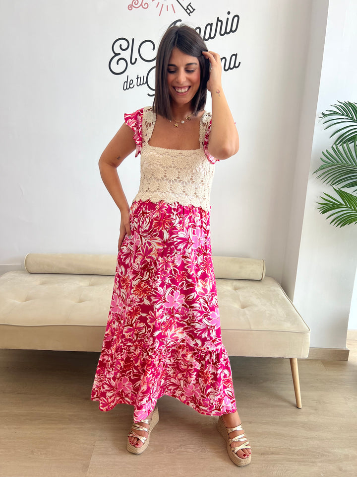 Vestido Celia fucsia