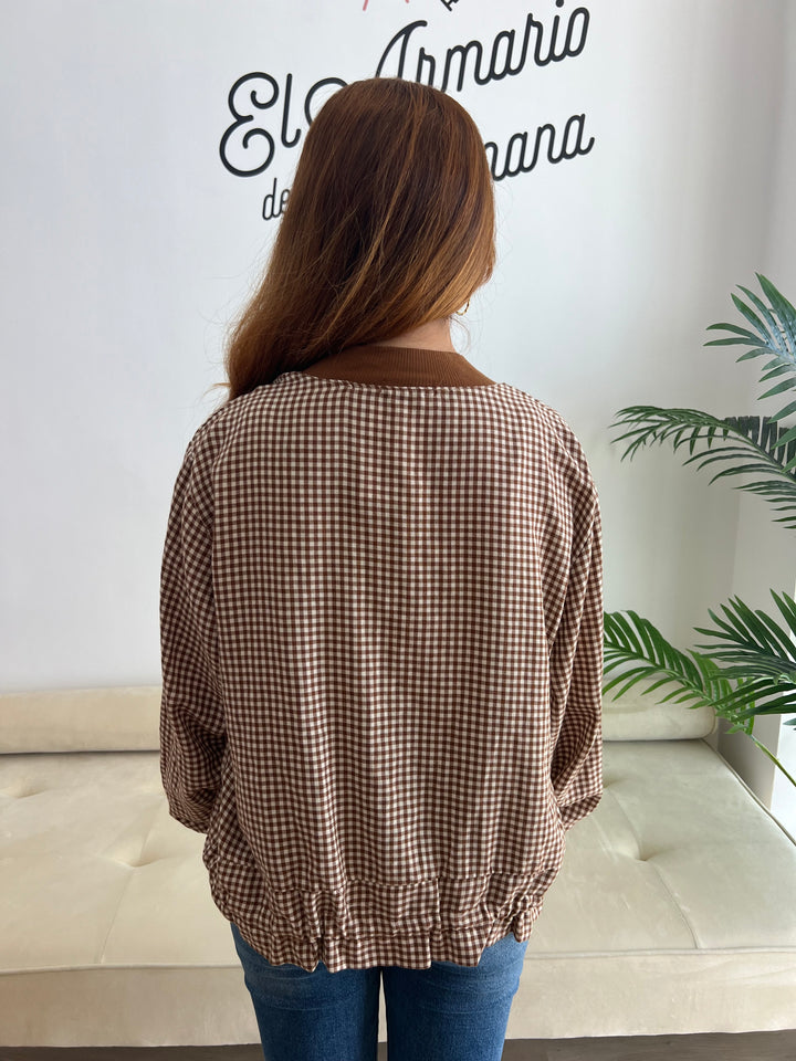 Chaqueta Cuadros marrón