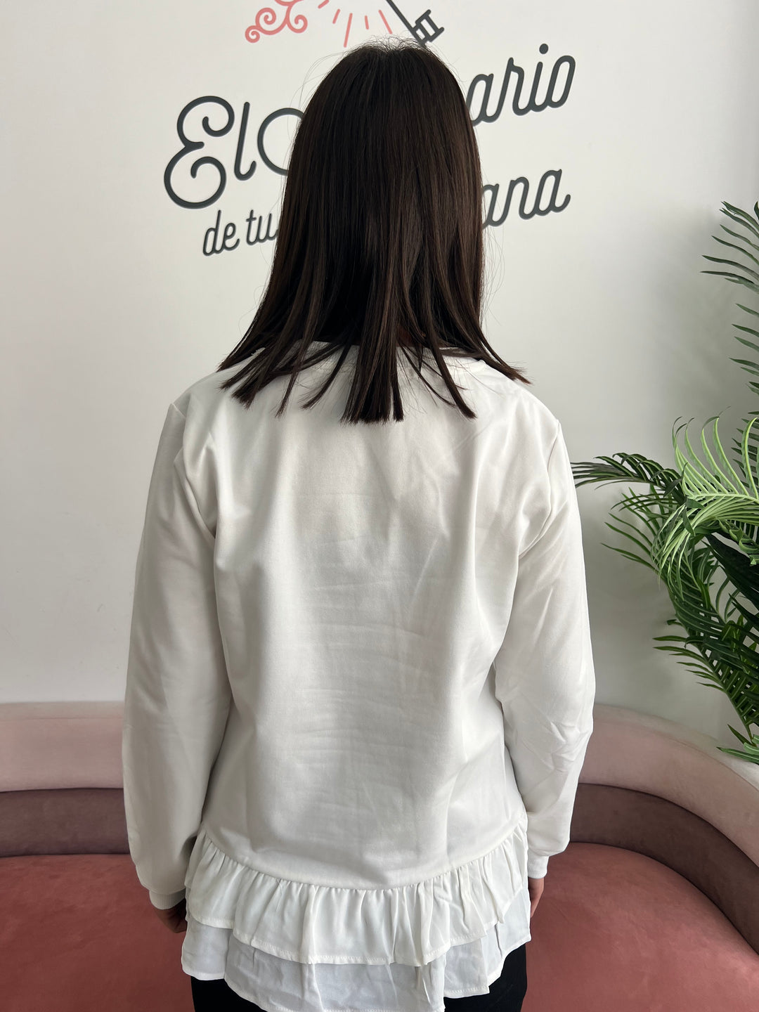 Sudadera Tacón blanco