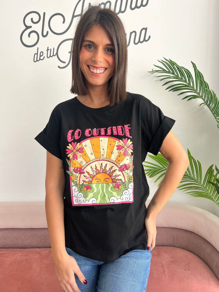 Camiseta Outside negro