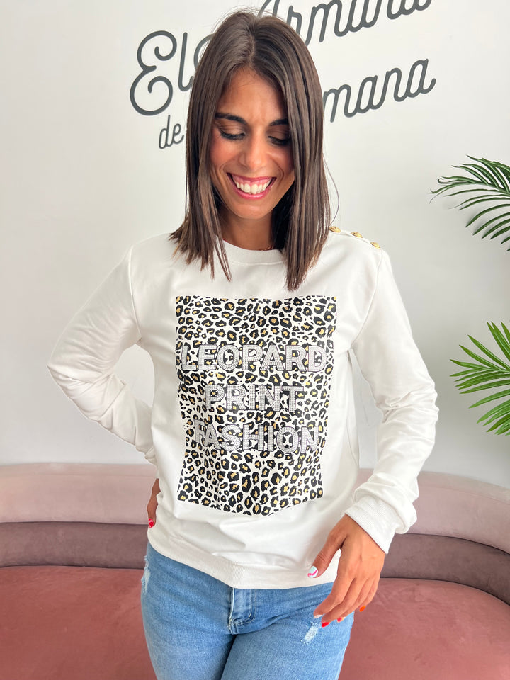 Sudadera Print blanco
