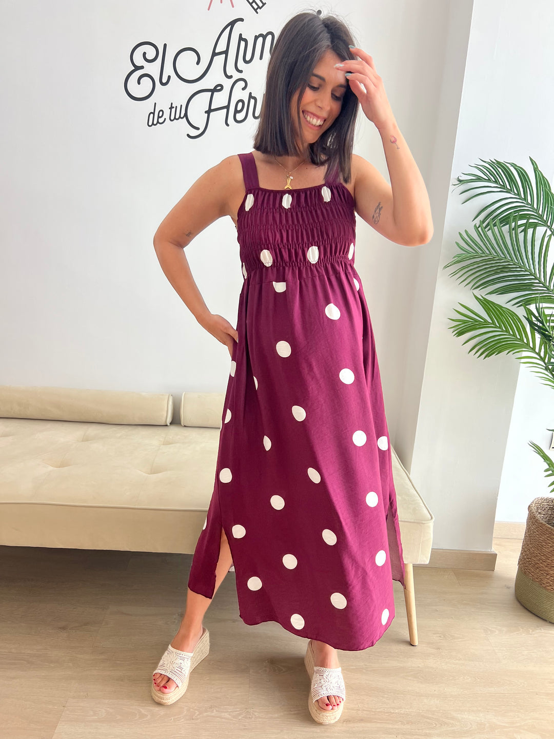 Vestido Samira burdeos