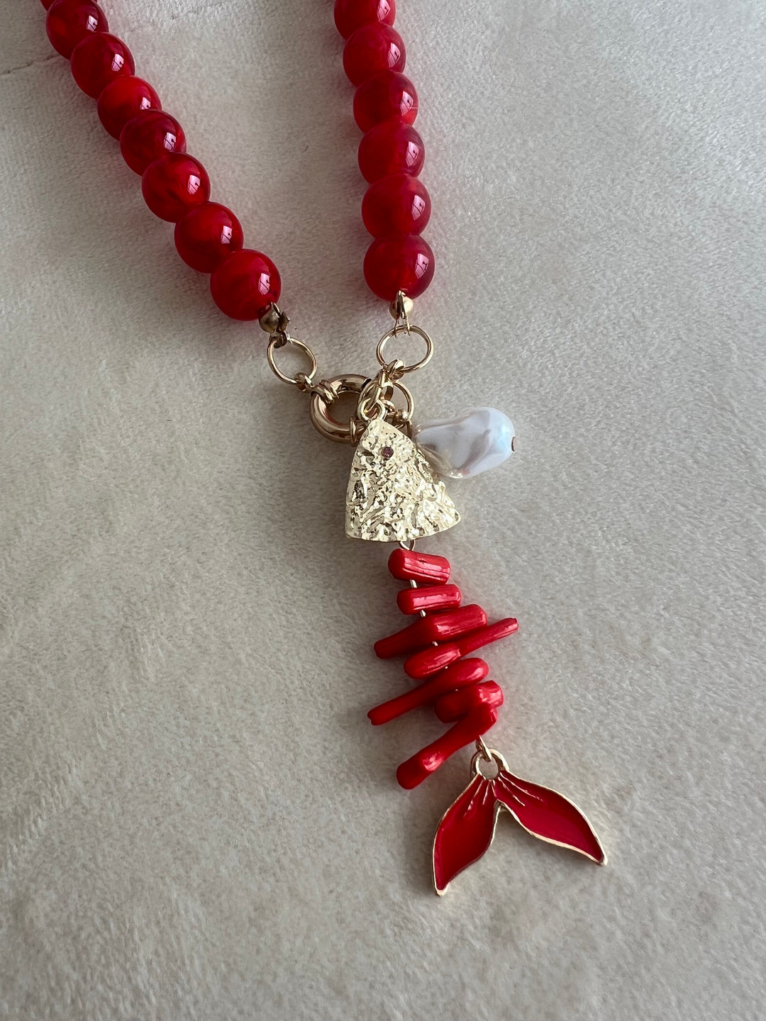 Collar Bone rojo (no acero)