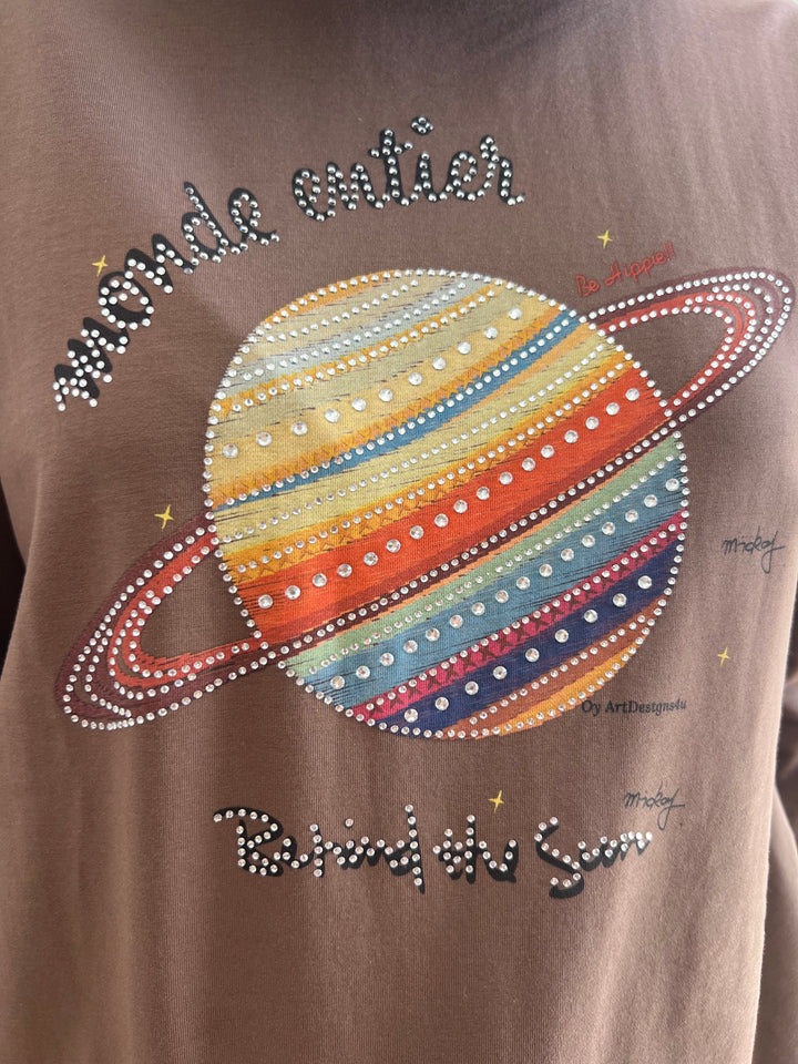 Sudadera Planeta marrón