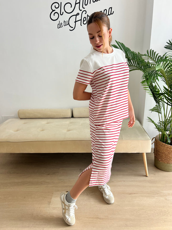 Conjunto Marine rojo