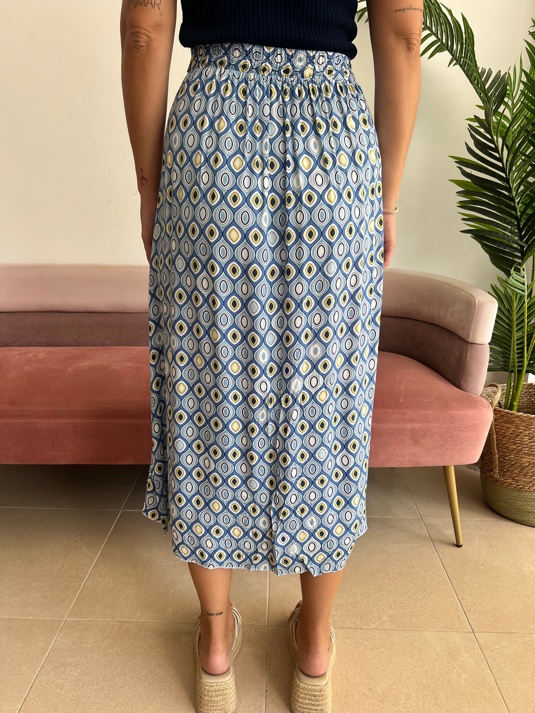 Falda Daniela azul marino