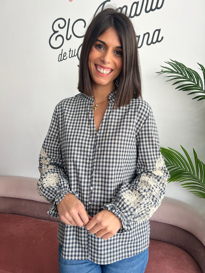 Camisa Manuela azul marino