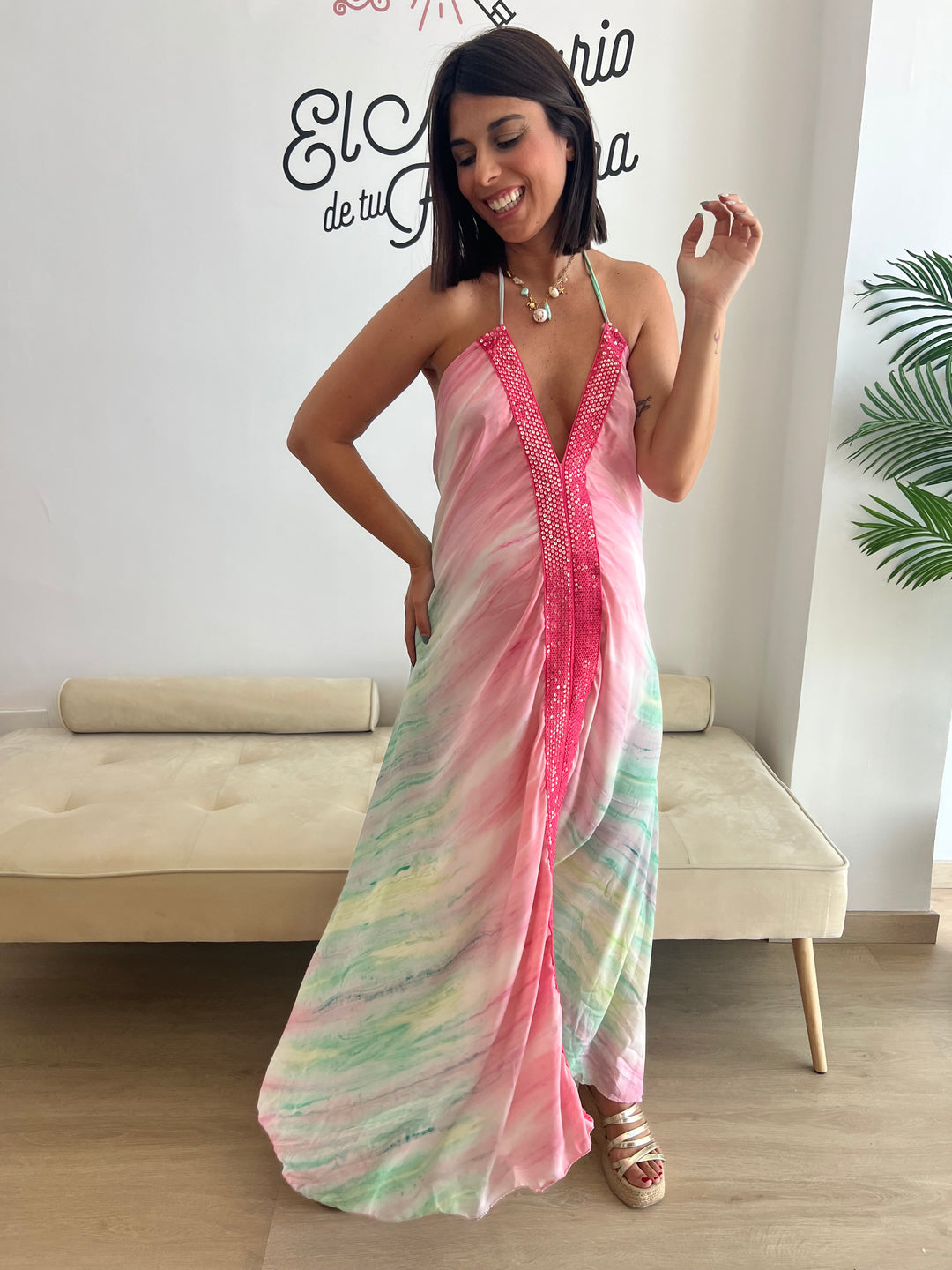 Vestido Bali fucsia