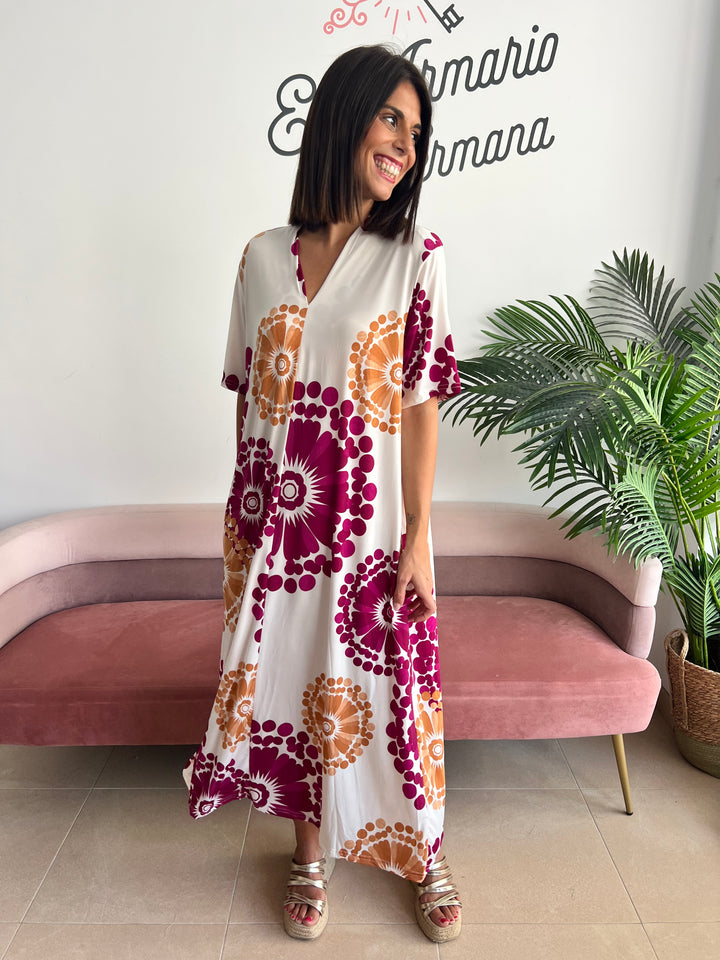 Vestido Juliana buganvilla