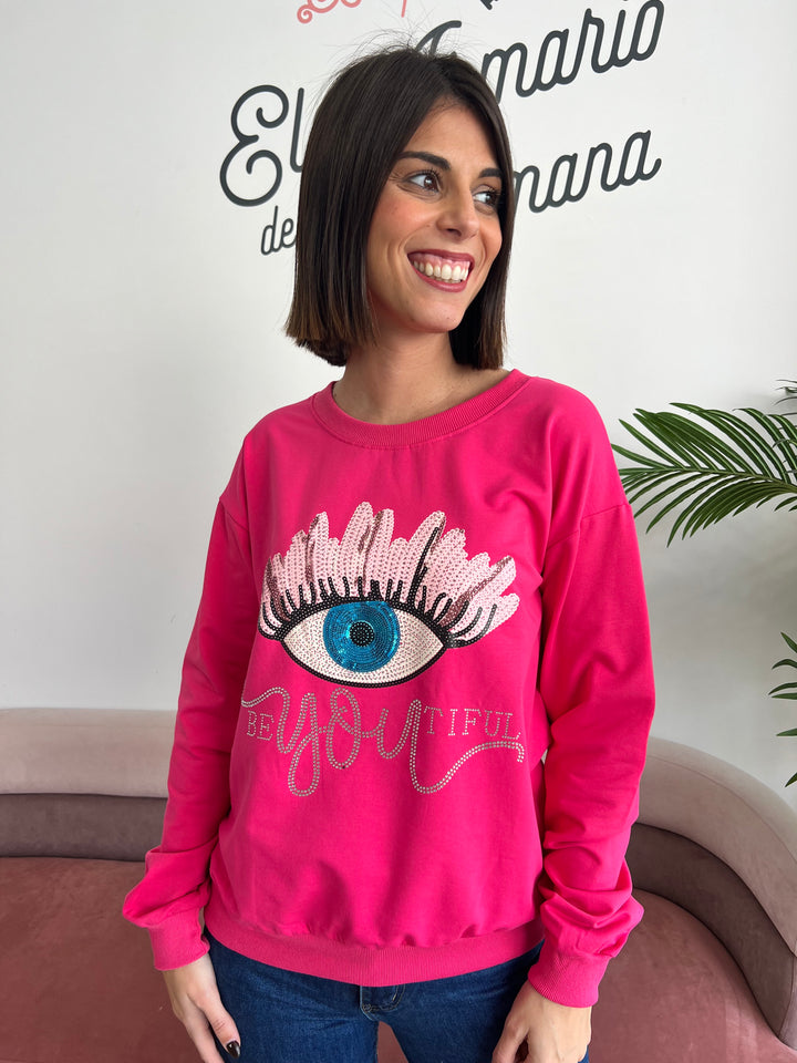 Sudadera You fucsia