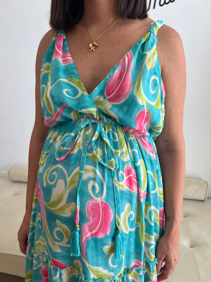Vestido Costa turquesa