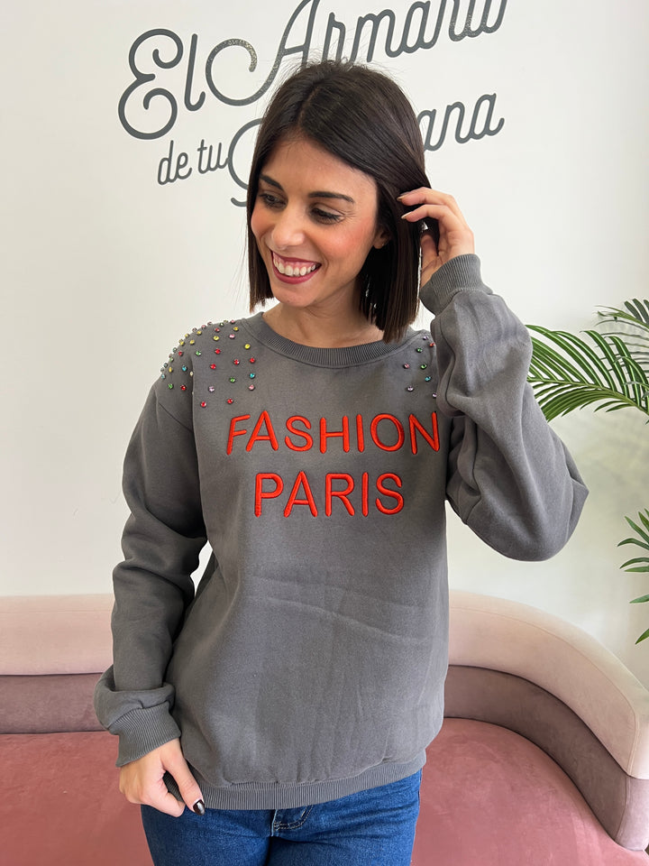 Sudadera París gris