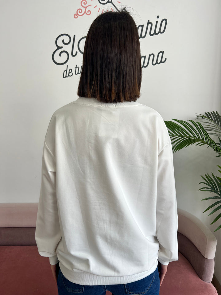Sudadera Guitar blanco
