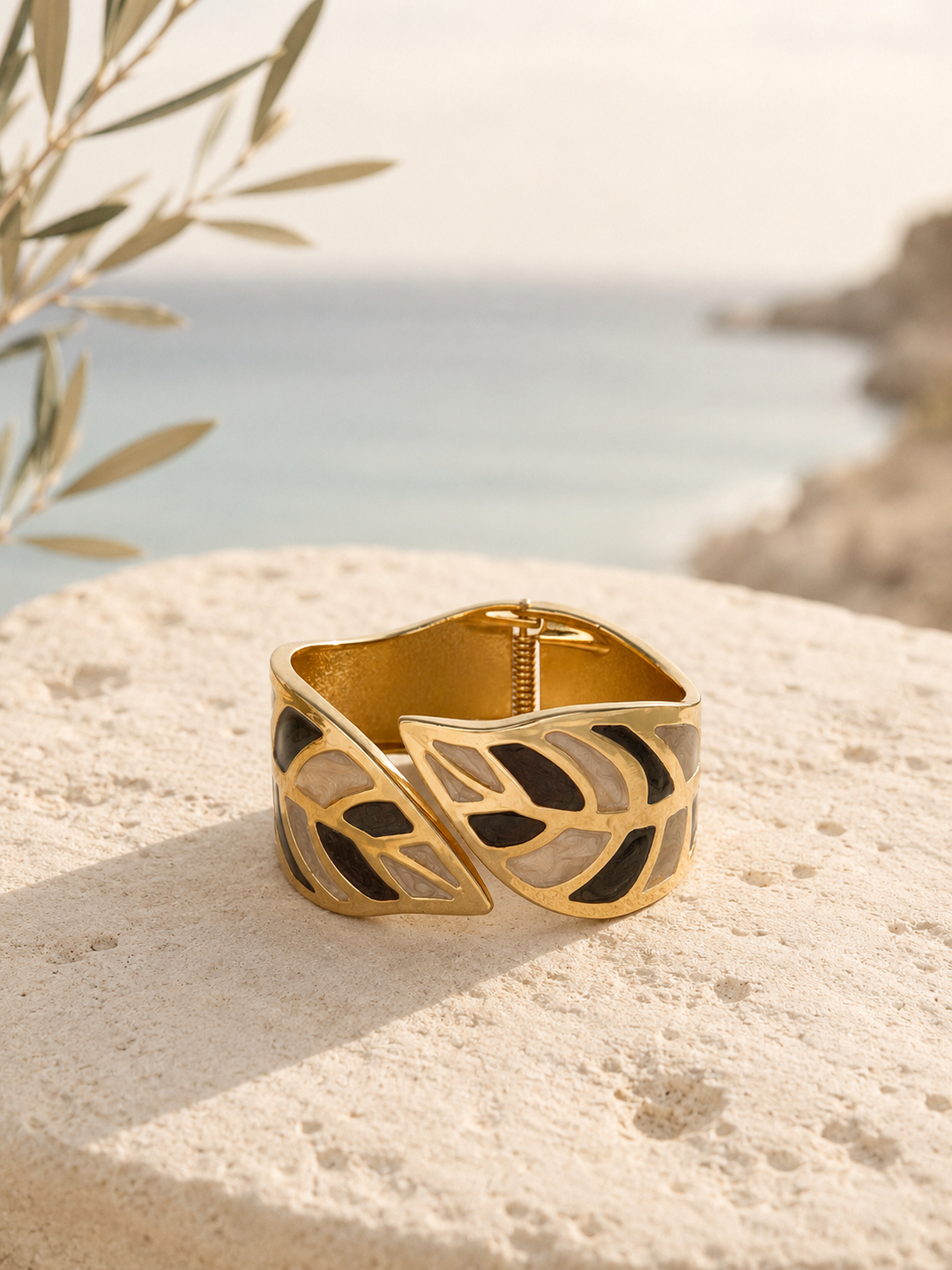 Pulsera Hoja marrón (no acero)