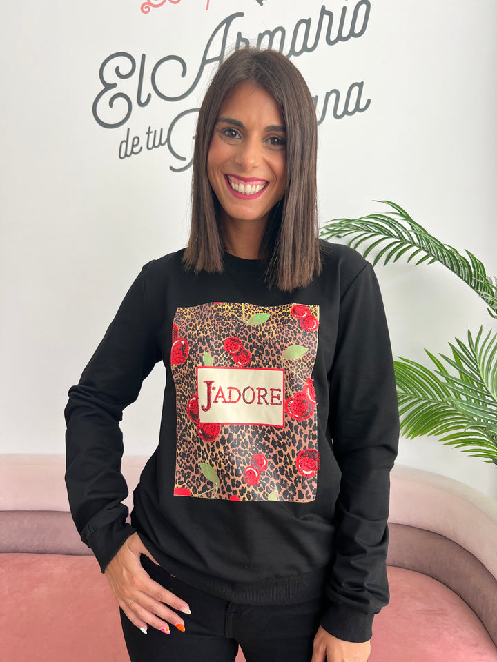 Sudadera J’adore negro