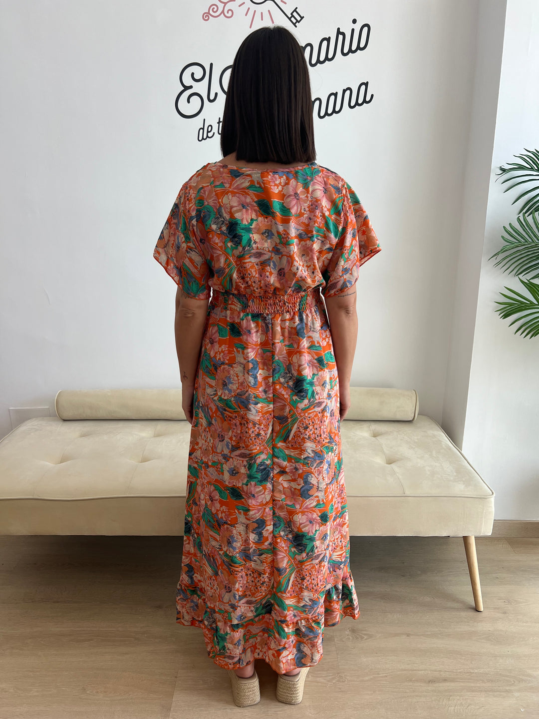 Vestido Xiomara naranja