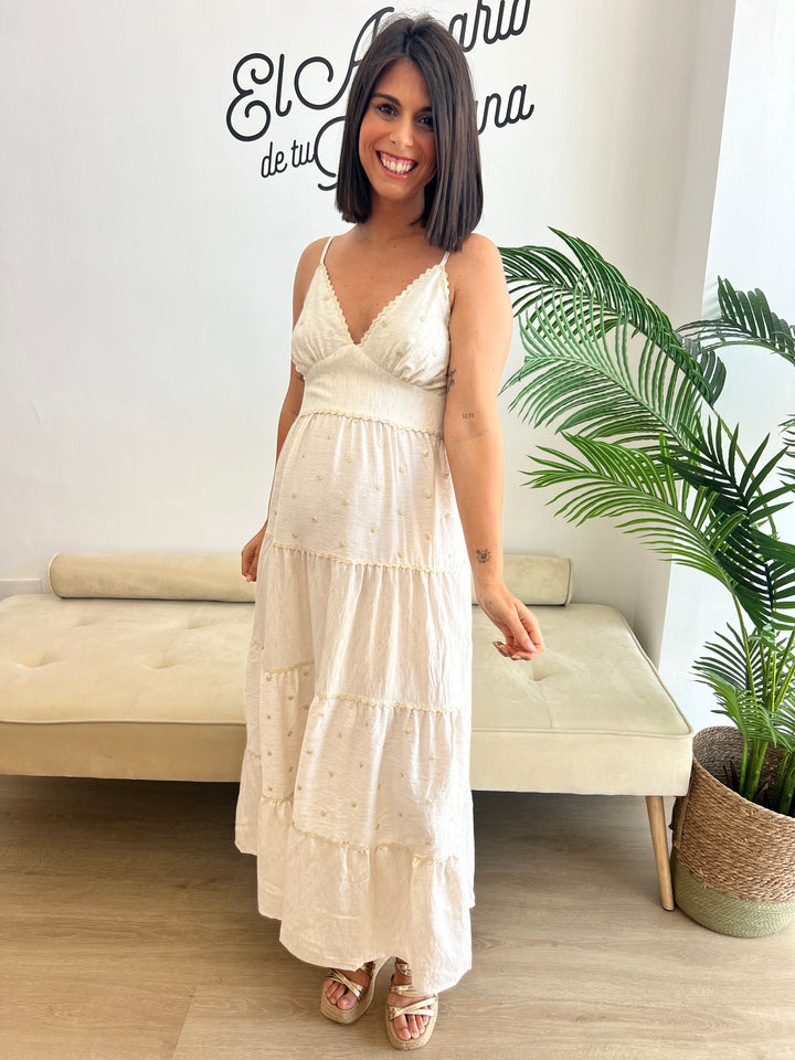 Vestido Grecia beige