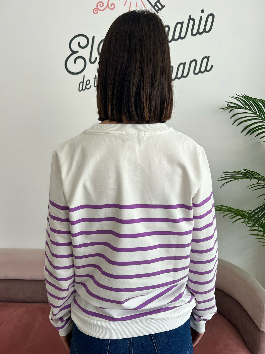 Sudadera Flor malva