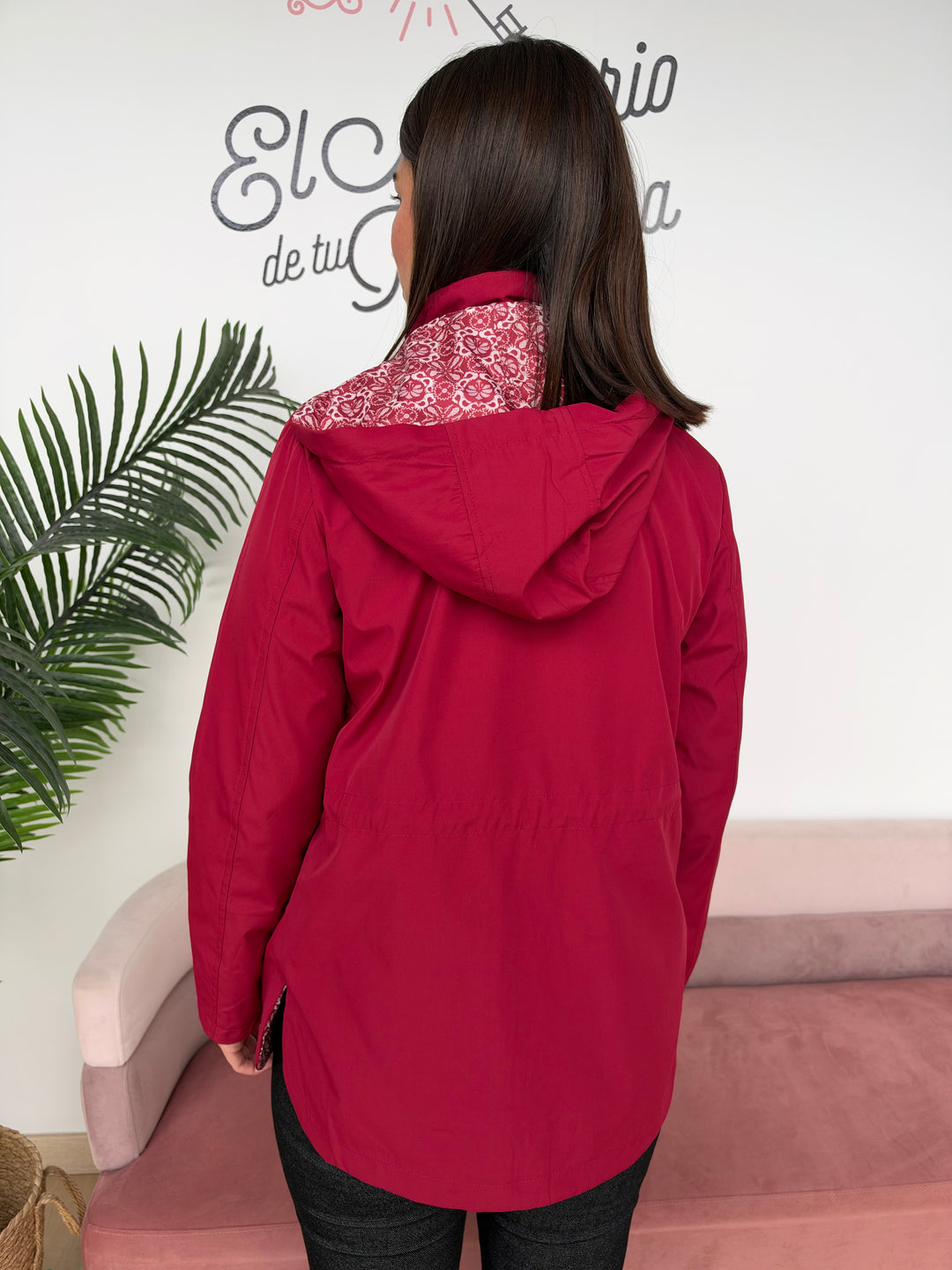 Chaqueta Reversible Úrsula rojo
