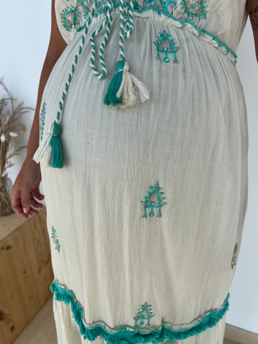 Vestido Shiva turquesa