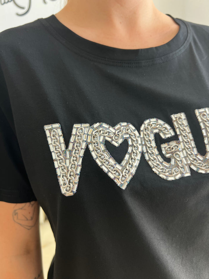 Camiseta Vogue negro