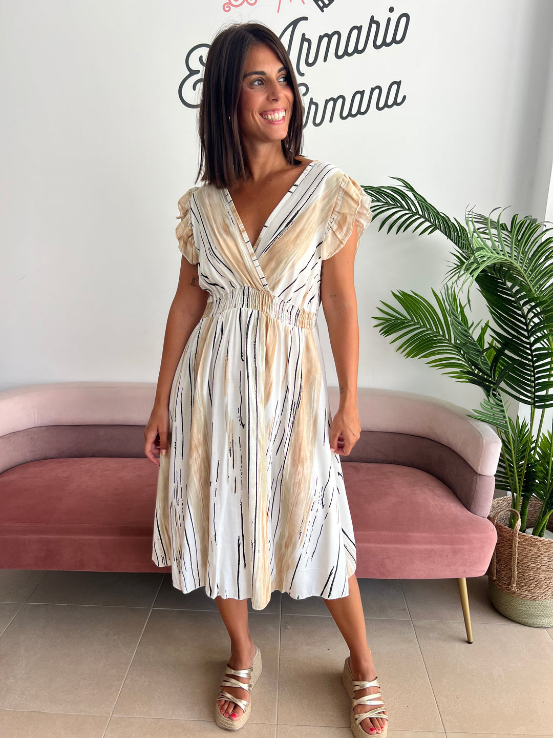 Vestido Abigaíl beige