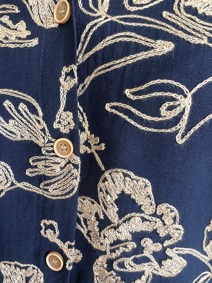 Camisa Alejandra azul marino