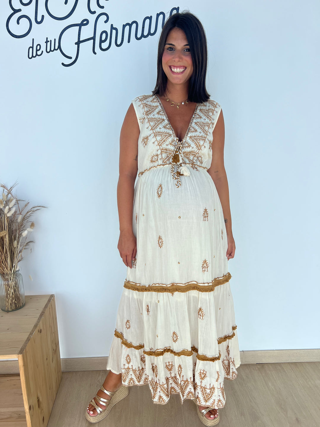 Vestido Shiva camel