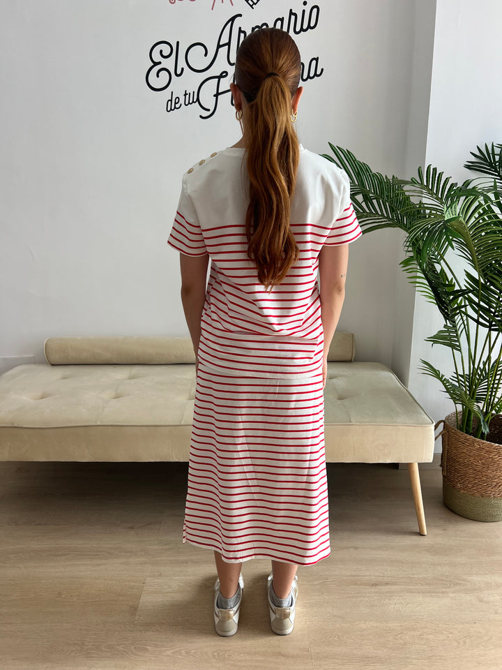 Conjunto Marine rojo