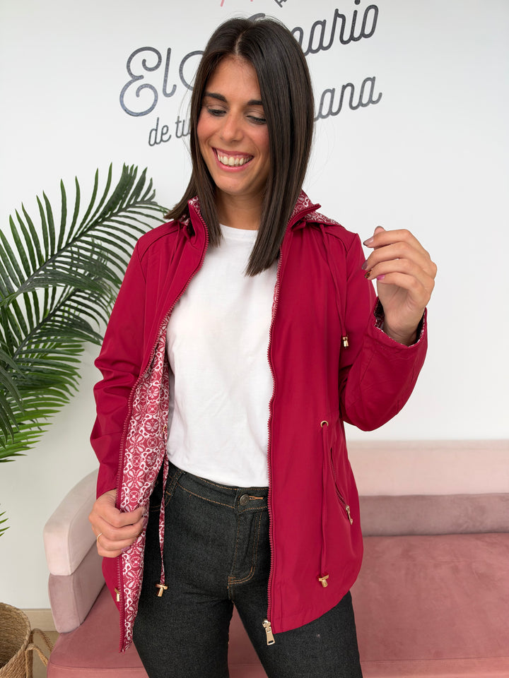 Chaqueta Reversible Úrsula rojo
