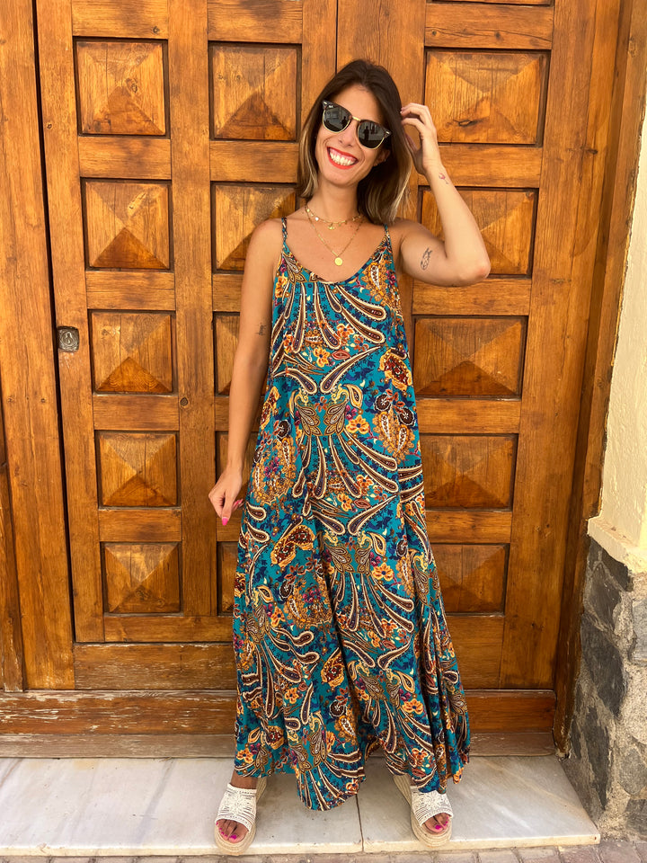 Vestido Salomé turquesa