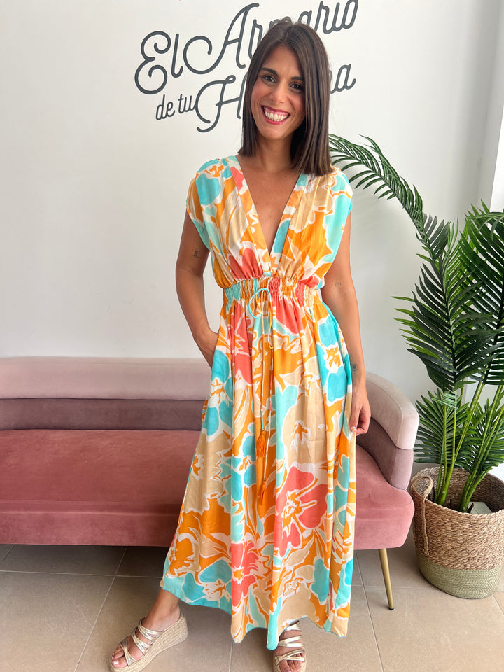 Vestido Denia mostaza