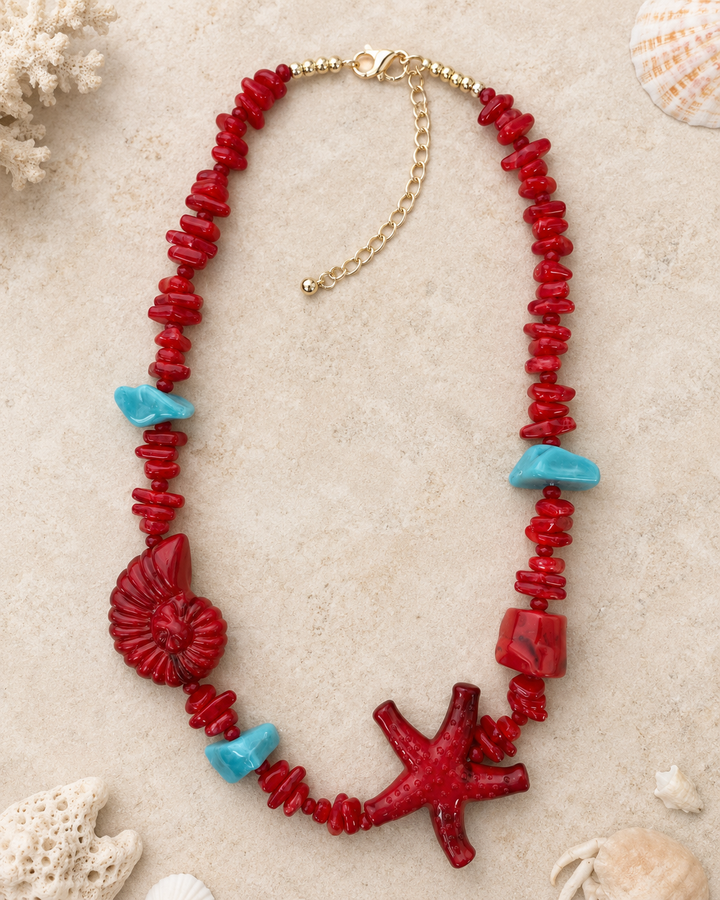 Collar Lena rojo (no acero)