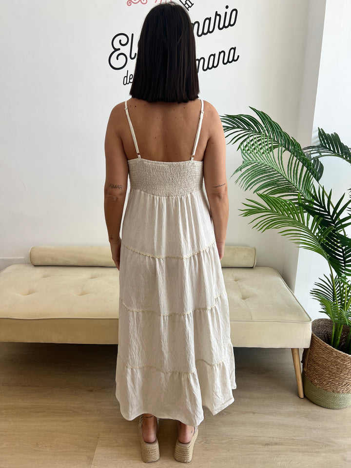 Vestido Grecia beige
