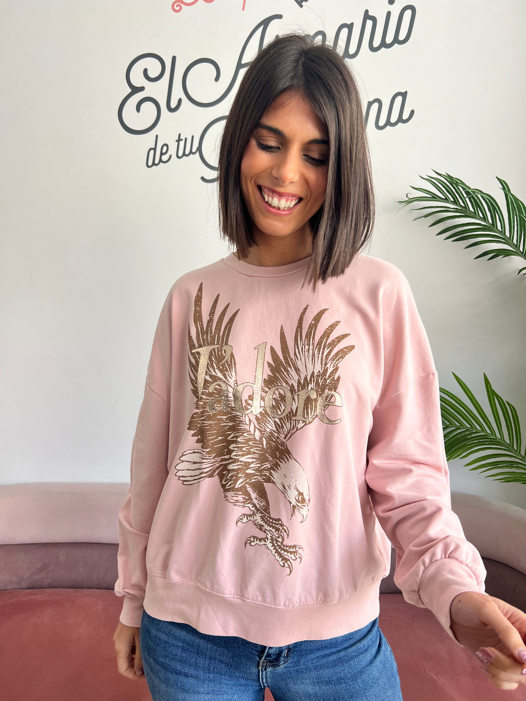 Sudadera Águila Rosa