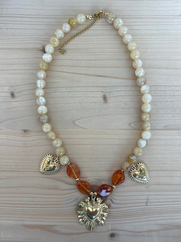 Collar Leo beige (acero)