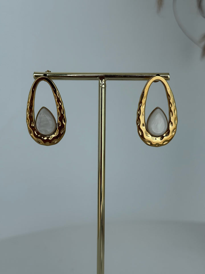 Pendientes Zafira blanco (acero)