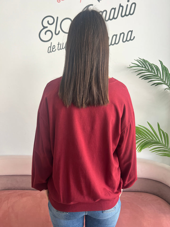 Sudadera Chocolate Burdeos