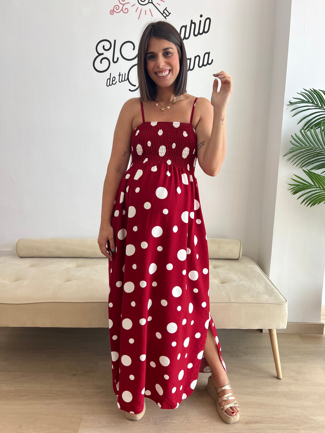Vestido Macu burdeos