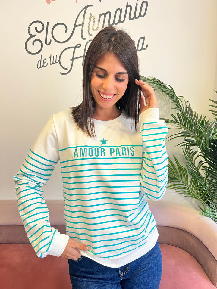 Sudadera Helen turquesa