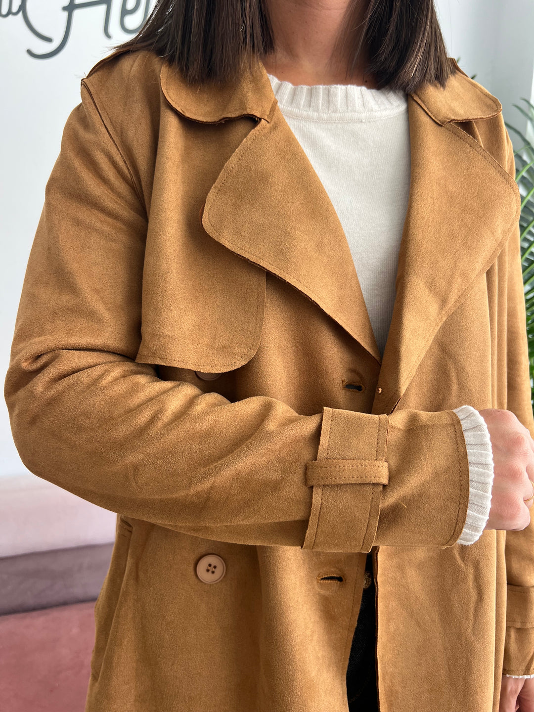 Chaqueta Antelina camel