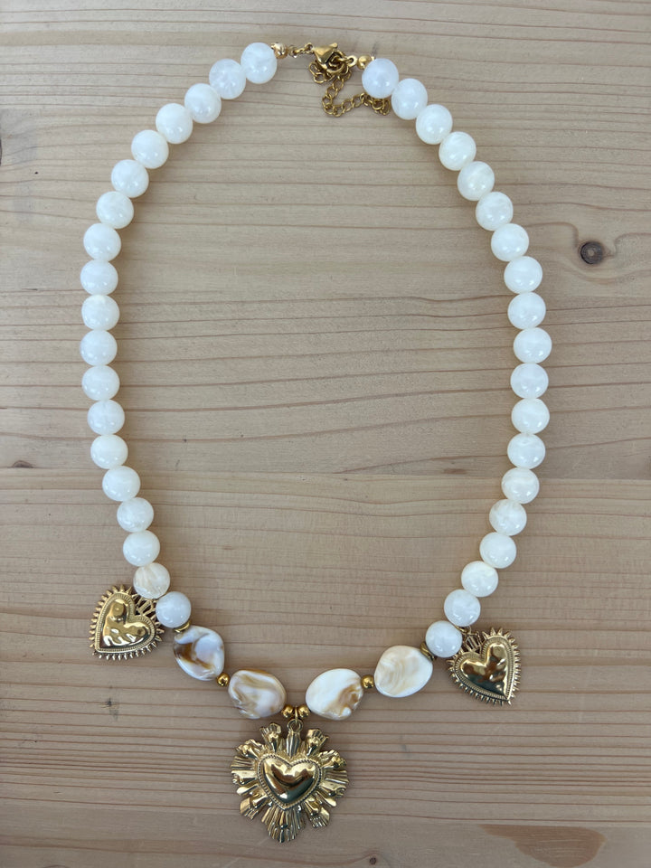 Collar Leo blanco (acero)