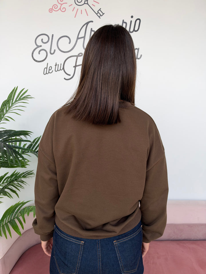 Sudadera Piano marrón