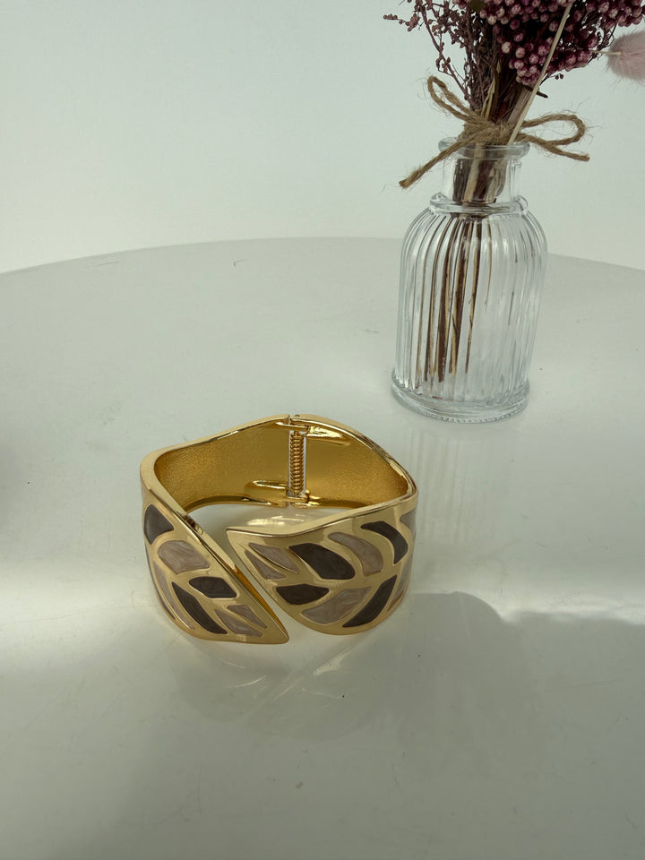 Pulsera Hoja marrón (no acero)