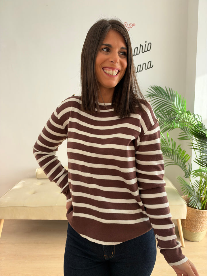 Jersey Rayas marrón