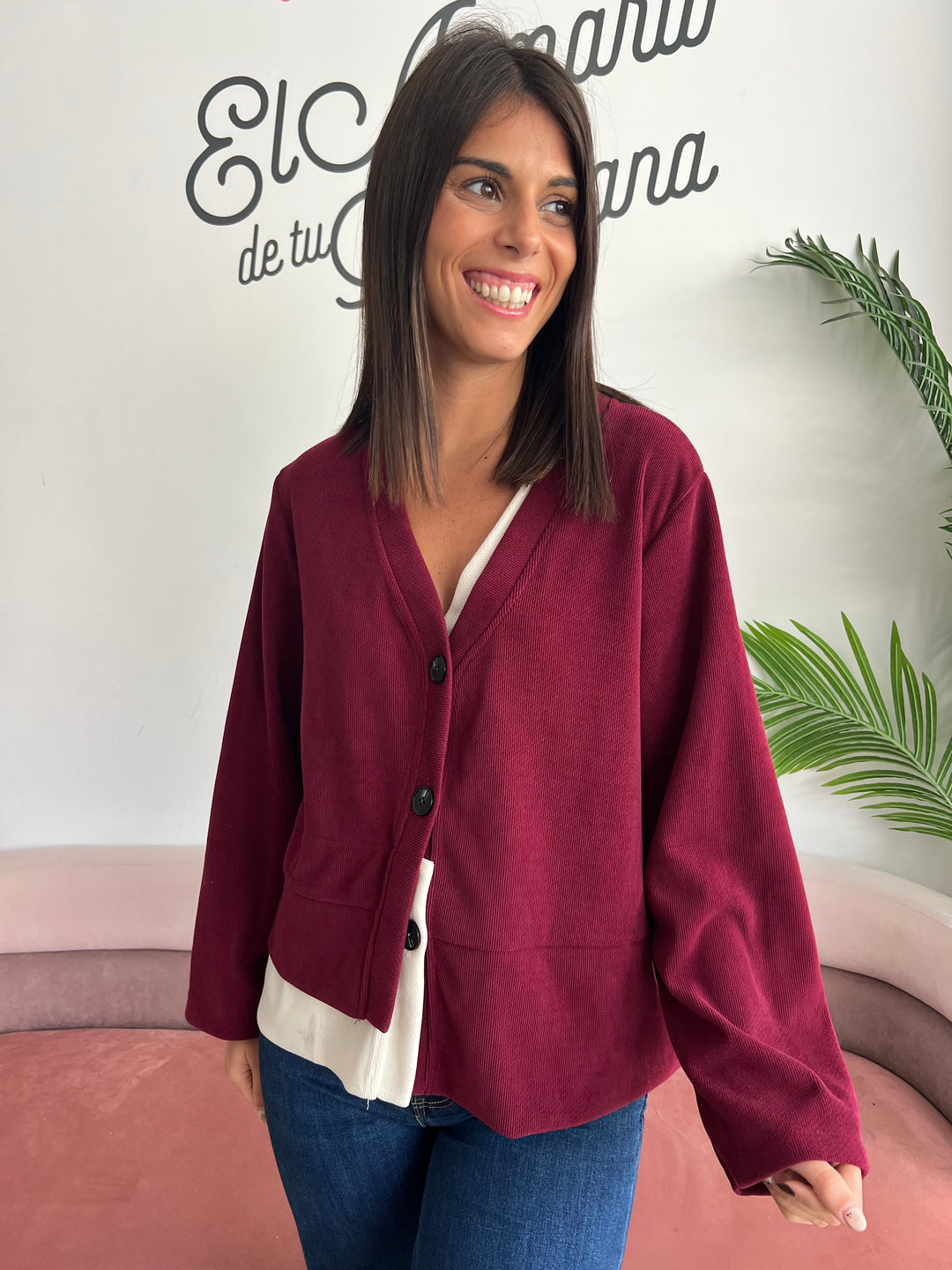 Chaqueta Noemí burdeos