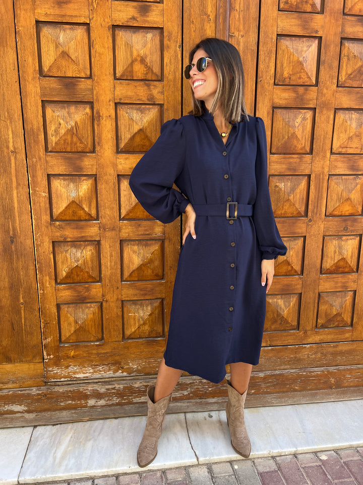 Vestido Danae azul marino