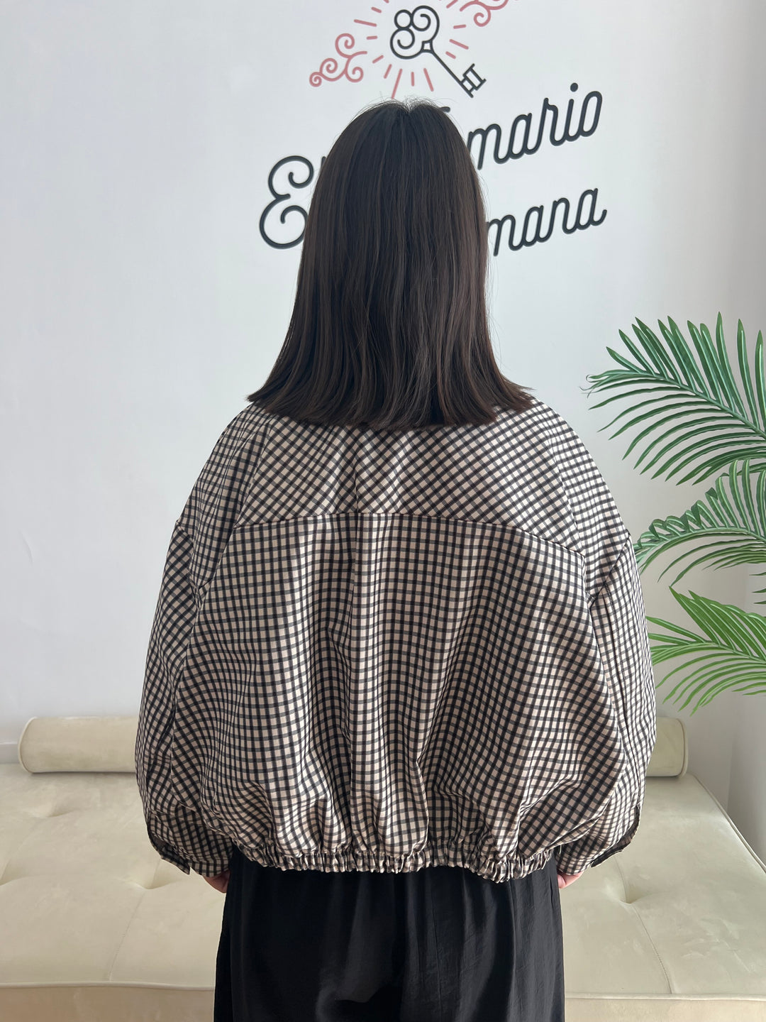 Chaqueta Vichy Bomber