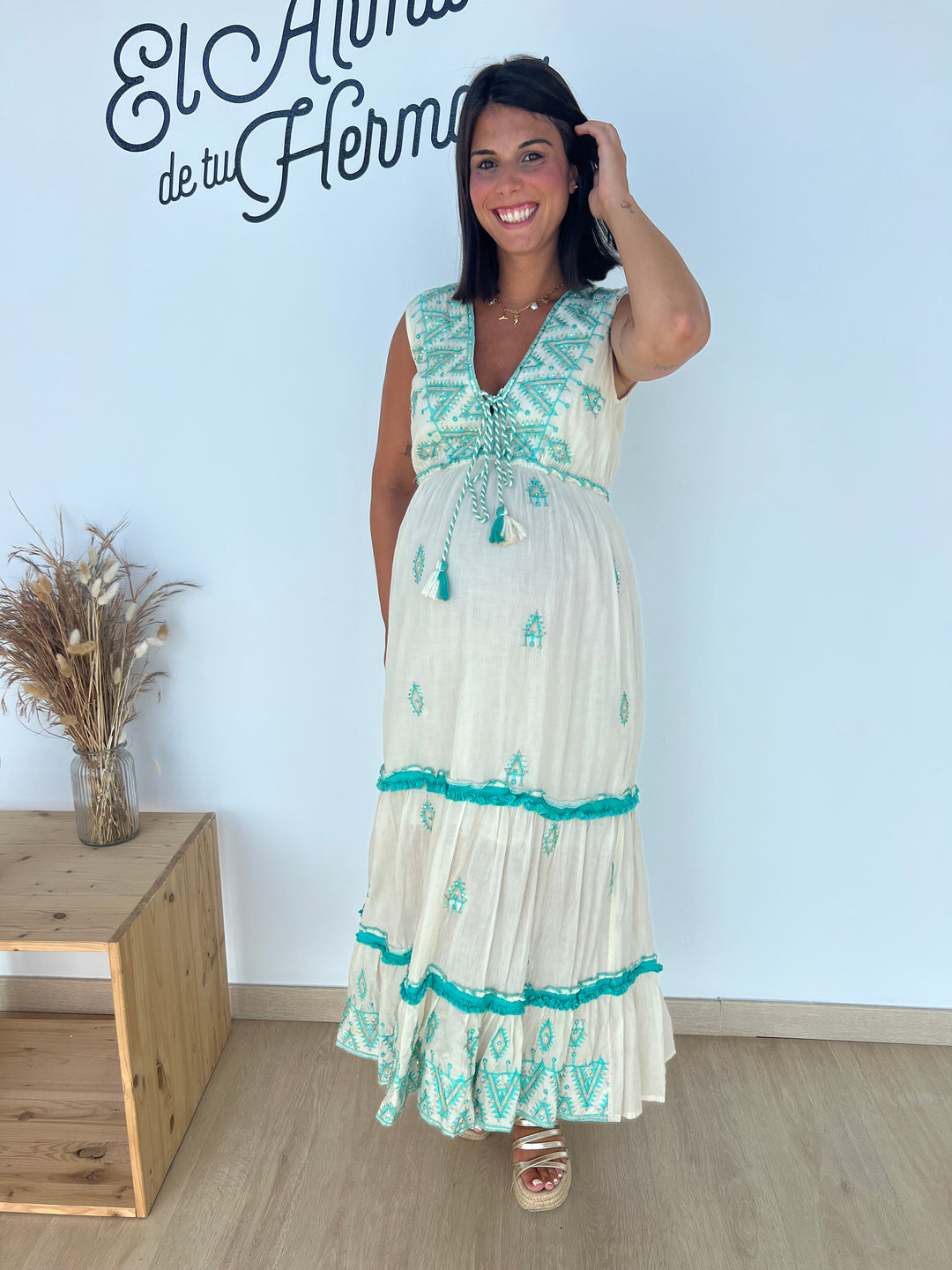 Vestido Shiva turquesa