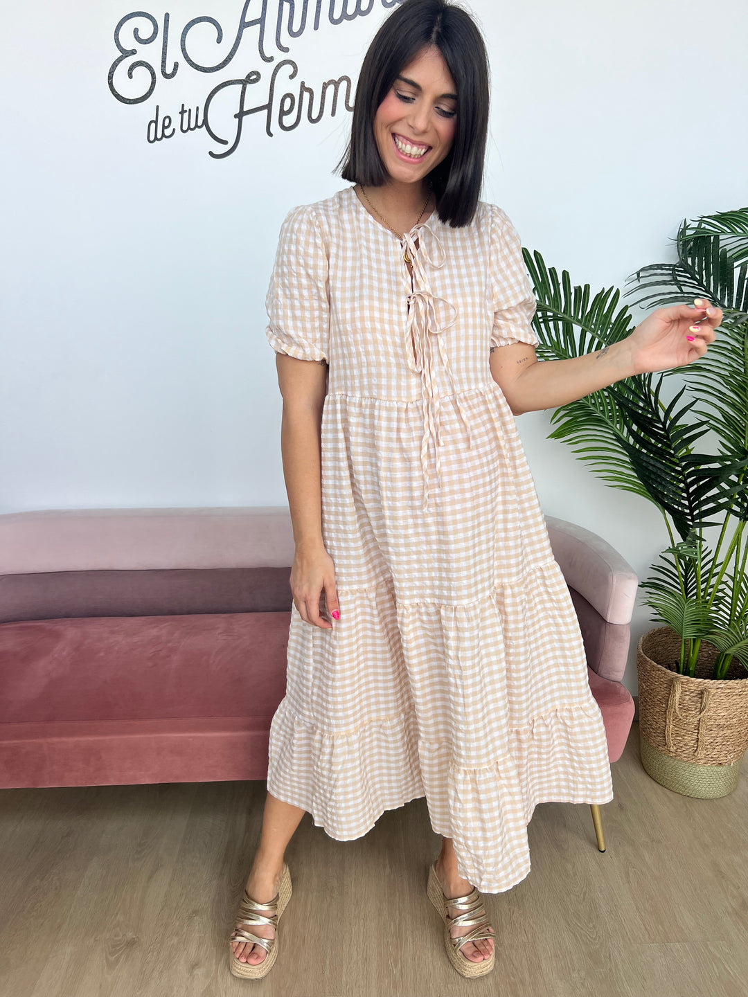 Vestido Lola beige